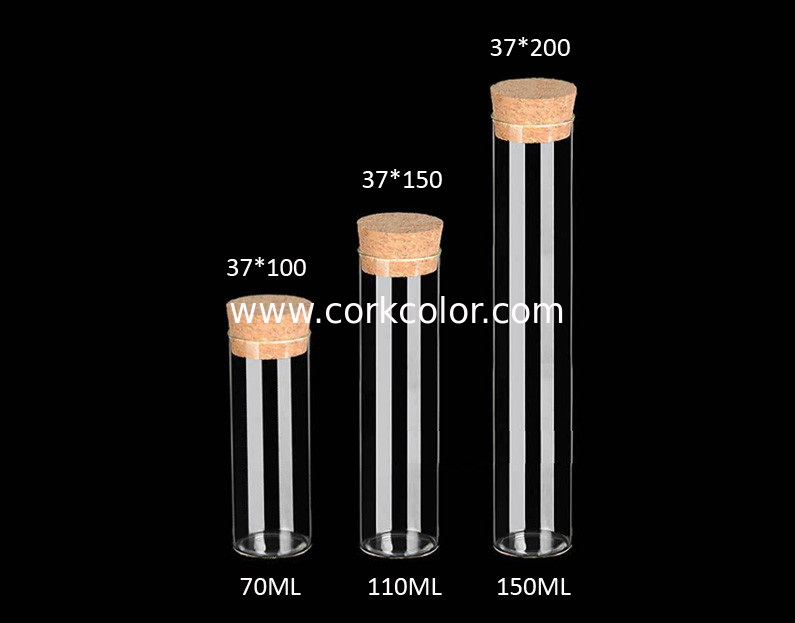 30mm Competitive Price Glass Jars Bottles with Cork lid, for Storage or Decoration