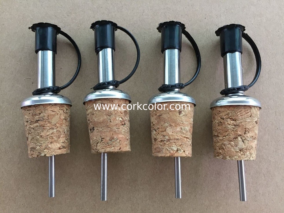 Wholesale Stainless Steel Liquid Pourer for Olive Oil Wine with Stainless Steel Cap, Good Quality and Competitive Price
