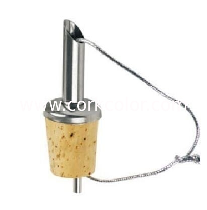 Easy to Use 304 Stainless Steel Olive Oil Liquor Wine Pourer with Cork Stopper