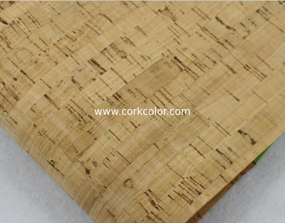 China Directly Price 1.35m Width Nature Cork Leather for Sewing Class