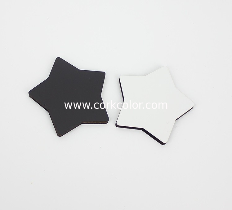 Top Rated Star Shape 60x57mm Sublimation Blank Refrigerator Stickers for Decoration