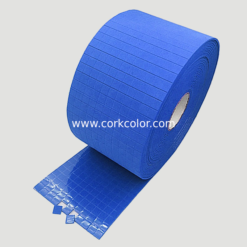 Factory Wholesale 16x16x3MM Blue EVA Rubber Separator Shipping Pads On Rolls for Glass Protection