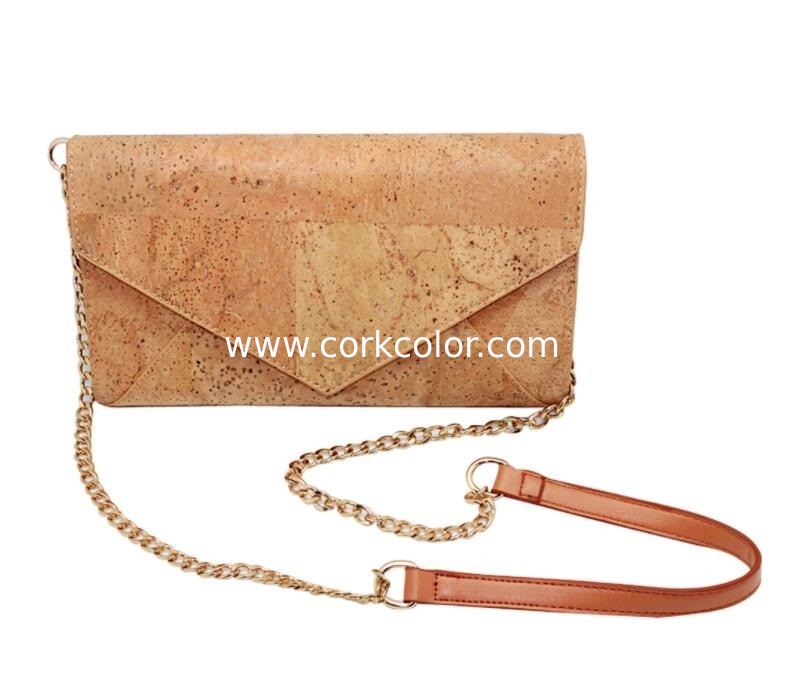 2022 Amazon Hot Sell Ladies Faction Shoulder Bag with Eco Cork  24x6x14.5cm