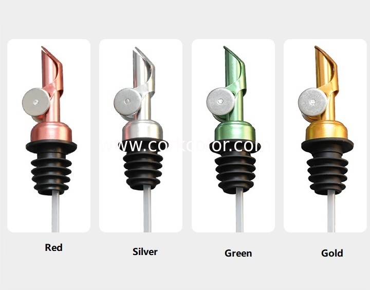 2022 Amazon Hot Sell 12cm Weighted Oil Pourer, 4 Colors Available Siver/Gold/Red/Green