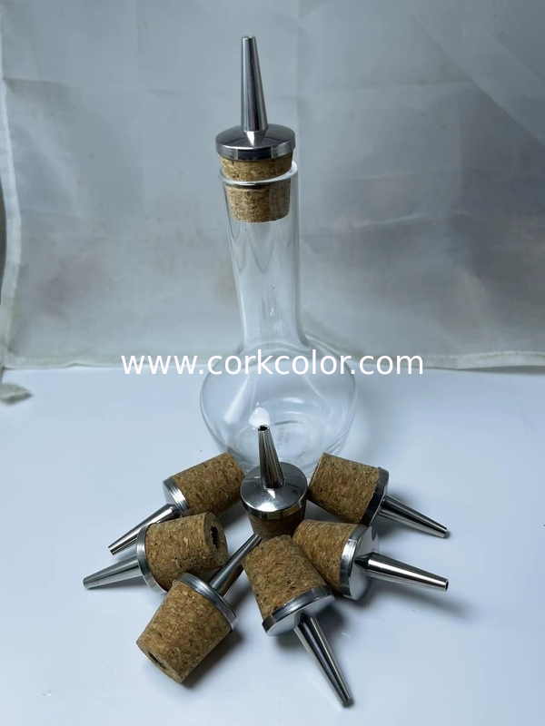 Factory Wholesale Stainless Steel Dasher Top with Cork/TPE Stopper for 20mm Ceramic/Glass Bottle