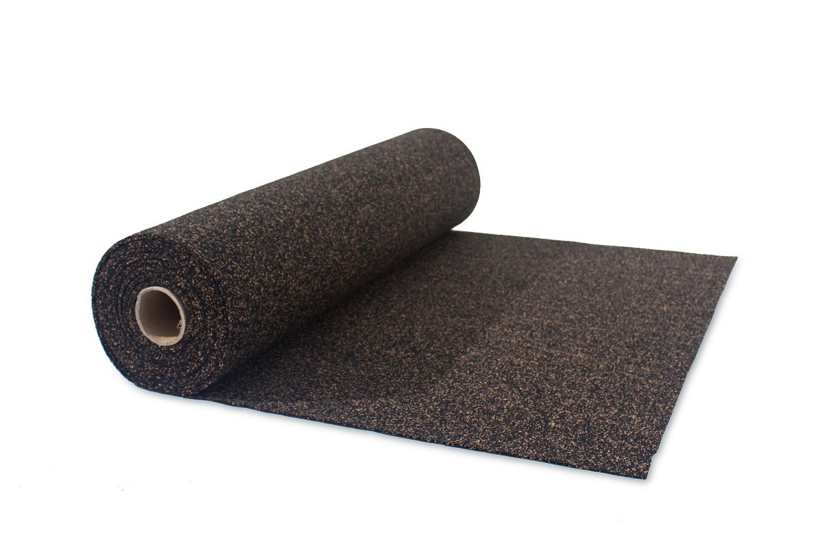 Recycled Rubber Corks Roll Flooring Underlay, Sound Insulation and